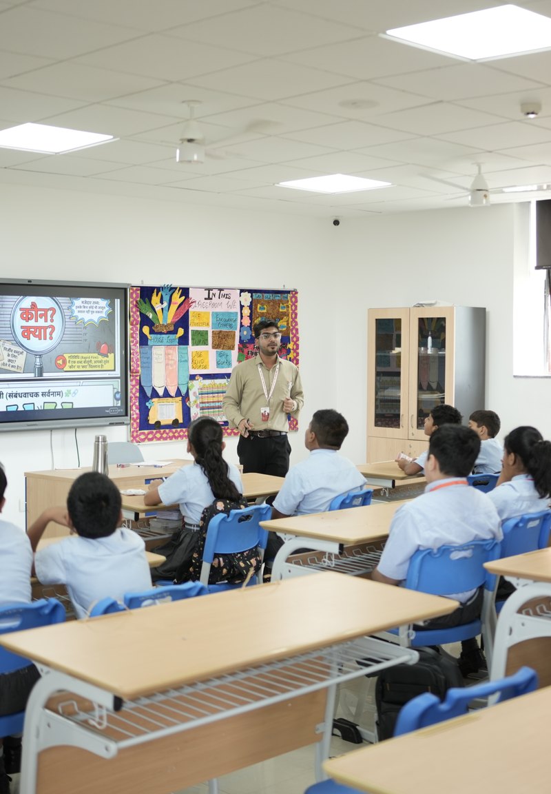 A senior classroom, Birla Open Minds International School, Bhopal