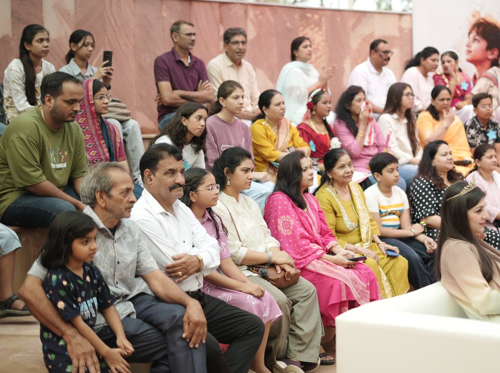 The hall, with the families in it, The Rising Stars Championship at Birla Open Minds International School, Bhopal