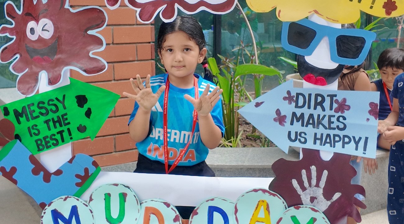 Mud Day in the early years, Birla Open Minds International School, Bhopal